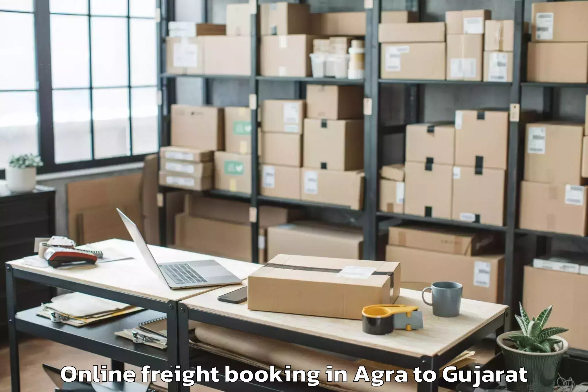 Trusted Agra to Dehgam Online Freight Booking